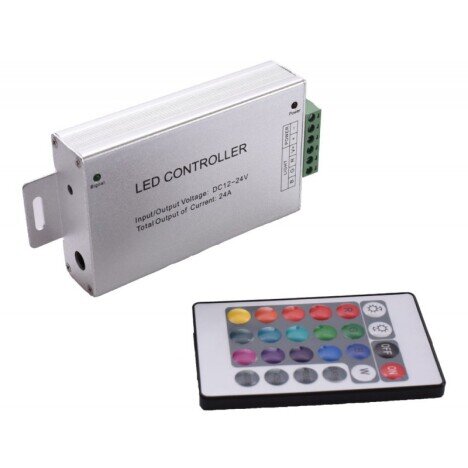 CONTROLER METAL LED RGB 24 TASTE, 12-24V / 24A